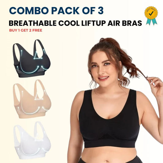 🏆LAST DAY SALE [ PACK OF 3 ] - Breathable Cool Liftup Air Bras
