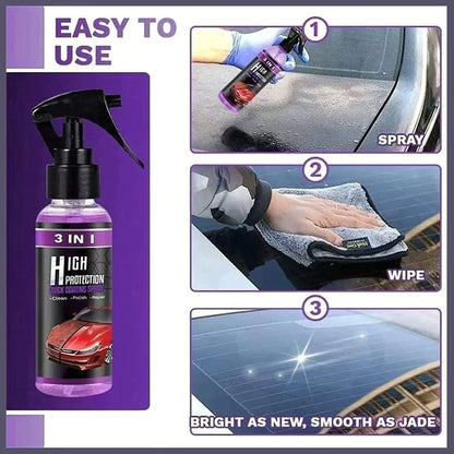 3 in 1 High Protection Quick Car Ceramic Coating Spray - Buy 1 Get 1 FREE